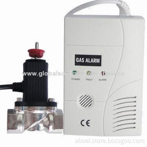 LPG Gas Leak Detector Alarm EN50194 with Solenoid Valve, CE and EN50194 Marks